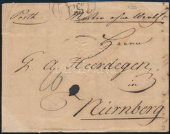 1822 Portós Levél / Unpaid Cover 'PEST' - Nürnberg - Sonstige & Ohne Zuordnung