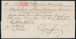 ~1830 Levél / Cover, Piros / Red 'HOMONNAU' - Eperjes - Altri & Non Classificati