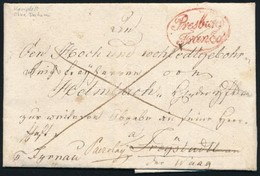 Ca. 1836 Franco Levél / Cover Piros/red 'Presburg/Franco' - Freystadt - Other & Unclassified
