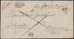 1838 Franco Levél / Cover 'PESTH / RECOMMANDIRT' - Nikolsburg - Other & Unclassified