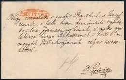 1840 Levél Piros / Cover With Red 'HOLITSCH' - Győr (Gudlin 600 P) - Other & Unclassified