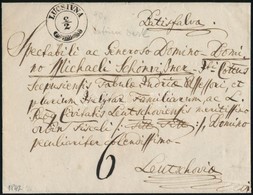 1847 Portós Levél Tartalommal / Unpaid Cover With Content 'LUCSIVNA' - Autres & Non Classés