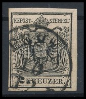 O 1850 2kr Mélyfekete MP IIIb / Deep Black 'PESTH' Certificate: Strakosch - Other & Unclassified