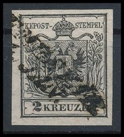 O 1850 2kr Mélyfekete / Deep Black HP Ia '(T)EMESVÁR' Certificate: Strakosch - Other & Unclassified
