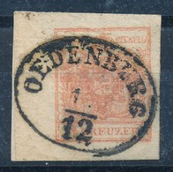 O 1850 3kr MP III Papírránccal, 7,5-8 Mm ívszéllel / With Paper Crease, Margin 'OEDENBURG' - Other & Unclassified