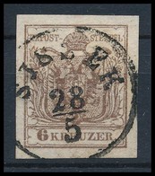 O 1850 6kr Sötétbarna HP III / Dark Brown 'SISSEK' Certificate: Steiner - Altri & Non Classificati