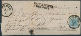 ~1850 9kr HP IIa Távolsági Levélen / On Domestic Cover 'PESTH' - 'NACH ABGANG DER POST' - Wien - Altri & Non Classificati