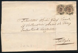 ~1850 2 X 6kr HP III Lemezhibával Levélen / With Plate Flaw On Cover 'NAGY MIHÁLY' - Tállya - Other & Unclassified