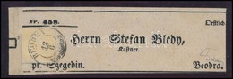 1851 Hírlapbélyeg 6kr Sárga Merkúr Teljes Címszalagon (3.000.000) / Newspaper Stamp Mi 7 On Complete Wrapper 'BEODRA' Ce - Other & Unclassified