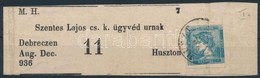 ~1851 Hírlapbélyeg Teljes Címszalagon / Newspaper Stamp On Complete Wrapper 'HUSZT' (Gudlin 250 P) (hajtott / Folded) - Autres & Non Classés