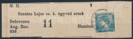 ~1851 Hírlapbélyeg Teljes Címszalagon / Newspaper Stamp On Complete Wrapper 'HUSZT' (Gudlin 250 P) (hajtott / Folded) - Andere & Zonder Classificatie