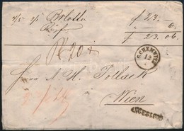 ~1851 Értéklevél Angeblich Bélyegzéssel / Insured Cover 'SCHEMNITZ' - Wien - Other & Unclassified