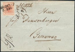 1852 3kr Levélen / On Cover 'HACZFELD' - Temesvár - Andere & Zonder Classificatie