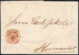 1852 3kr Kiemelt Középrésszel Levélen / With Underlaid Middle Part On Cover 'FOGARAS' - Hermannstadt - Autres & Non Classés