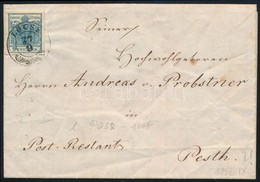 1852 9kr Lemezhibával Távolsági Levélen, Postán Maradó Feljegyzéssel / With Plate Flaw On Domestic Cover 'LŐCSE' - Pesth - Autres & Non Classés