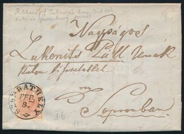 1852 3kr HP Ib Levélen / On Cover 'SZOMBATHELY' - Sopron - Other & Unclassified