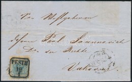 1853 9kr Levélen Tartalommal / On Cover 'PESTH' - 'ESSEGG' - Vukovár - Autres & Non Classés