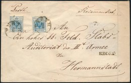 1854 2 X 9kr + 6kr HP III. 2. Zónás Ajánlott Levélen / On 2nd Zone Registered Cover 'PESTH' - Hermannstadt - Autres & Non Classés