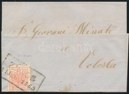 1855 3 Oldalon Tépett 3kr HP III. Levélen / 3kr Teared On 3 Sides, On Cover 'ZENGG 1855' - 'FIUME 1855' - 'VOLOSCA' - Sonstige & Ohne Zuordnung