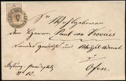 1855 6kr Levélen / On Cover 'TÖRÖK SZ. MIKLÓS' - Ofen - Autres & Non Classés