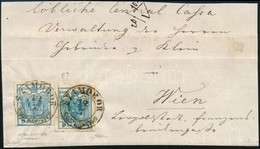 ~1856 2 X 9kr Eltérő Típusúak és Színűek Levél Előlapon / Different Types And Colours On Cover Front 'SZAMOBOR' - Wien.  - Other & Unclassified