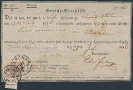 1856 6kr Tértivevényen / On Retour Recepisse 'KIRÁLYHELMECZ - Sonstige & Ohne Zuordnung