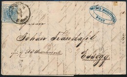 1857 9kr Levélen Tartalommal / On Cover 'PESTH' - Essegg - Sonstige & Ohne Zuordnung