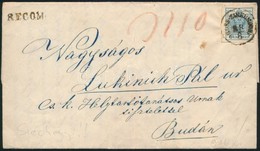 1857 9kr + 6kr Ajánlott Távolsági Levélen, A Széchenyi Család Említésével / On Registered Domestic Cover 'GROSS-ZINKENDO - Sonstige & Ohne Zuordnung