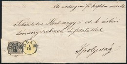 1858 1kr + 2kr Levélen / On Cover 'GRAN' - 'GRAN-NÁNA' - 'IPOLYSÁG' - Other & Unclassified