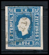 O 1858 Hírlapbélyeg Sötétkék I. Típus, élénk Szép Szín / Newspaper Stamp Dark Blue, Type I., Lively Colour (Ferchenbauer - Autres & Non Classés