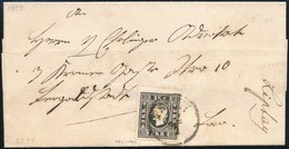 1859 3kr II. Fekete, Helyi Levélen / On Local Cover 'PESTH'  Loco Certificate: Matl - Other & Unclassified