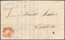 1859 5kr I. Levélen / On Cover 'PRESSBURG' - 'NEUTRA' - Other & Unclassified