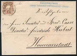 1859 15kr II Levélen / On Cover 'KRONSTADT' - 'HERMANNSTADT Mittags' - Other & Unclassified
