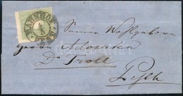 1860 3kr Zöld Helyi Levélen / Green, On Local Cover 'BAHNHOF/PEST' - Pesth - Other & Unclassified