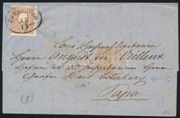 1860 Elfogazott 15kr II Levélen Paul Esterhazy Címzéssel / On Cover 'PRESSBURG' - 'PÁPA' - Autres & Non Classés