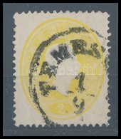 O 1861 2kr Sárga Szépen Centrált / Yellow, Well Centered 'TEMES(VAR)' Signed: Ferchenbauer - Other & Unclassified