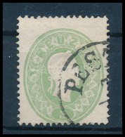 O 1861 3kr Világoszöld Késői Nyomat, Lemezhiba A Bal Oldalon / Light Green, With Plate Flaw 'PEST(H)' Signed: A.Diena - Autres & Non Classés