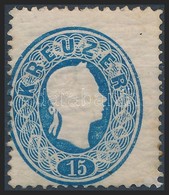 (*) 1861 15kr Sötétkék Használatlan, Utángumizott Bélyeg / Unused, Regummed Stamp. Certificate: Steiner - Other & Unclassified