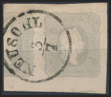 O 1861 Hírlapbélyeg Nagy Szélekkel, A Szomszédos Bélyegképpel, Szürke / Newspaper Stamp With Large Margins, Grey 'NEUSOH - Autres & Non Classés