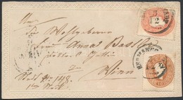 1861-1863 5kr + 10kr Díszes Levél Előlapon / On Cover Front 'HERMANNSTADT' - Wien - Autres & Non Classés