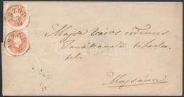 1861-1863 2 X 5kr Levélen / On Cover 'ASZÓD' - Majsa - Other & Unclassified