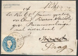 1863 15kr + Hátoldalon Szakadt/tiered 10kr Ajánlott Levélen / On Registered Cover 'CSANÁD-PALOTA' (Ryan 500 P) - Other & Unclassified