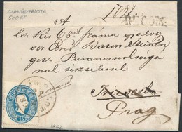 1863 15kr + Hátoldalon Szakadt/tiered 10kr Ajánlott Levélen / On Registered Cover 'CSANÁD-PALOTA' (Ryan 500 P) - Autres & Non Classés