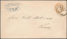 ~1863 15kr Díjjegyes Boríték / PS-cover 'PEST/Abend' - Triest - Altri & Non Classificati