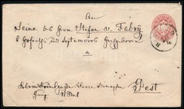 1867 5kr Díjjegyes Boríték / 5kr PS-cover 'BARTFELD' - 'PEST' - Sonstige & Ohne Zuordnung