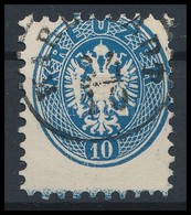 O 1864 10kr Extrém Elfogazással, Sötétkék, Alul Szegélyléc Lenyomattal / Dark Blue With Shifted Perforation 'KARL(ST)ADT - Altri & Non Classificati