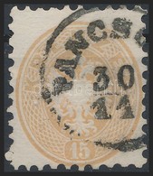 O 1864 15kr Rendkívül Látványos Varratvízjellel / Ladurner 'PANCSO(VA)' Certificate: Steiner - Autres & Non Classés