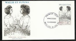 W. Et F. Lettre Illustrée  Premier Jour Mata-Utu Le 21/07/1994 Le N°466 Princesses Ouvéennes En 1903   TB - Storia Postale