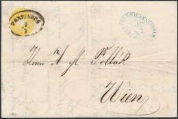 1864 2kr Levélen / On Cover 'PRESSBURG' - Wien - Sonstige & Ohne Zuordnung