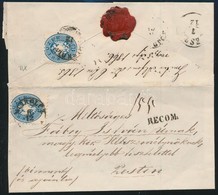 ~1864 2 X 10kr Ajánlott Levélen / On Registered Cover 'MISKOLCZ' - Other & Unclassified